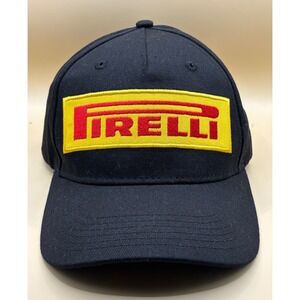 Pirelli Tires Official Merchandise Black Hat/Cap Embroidered Logo Adjustable